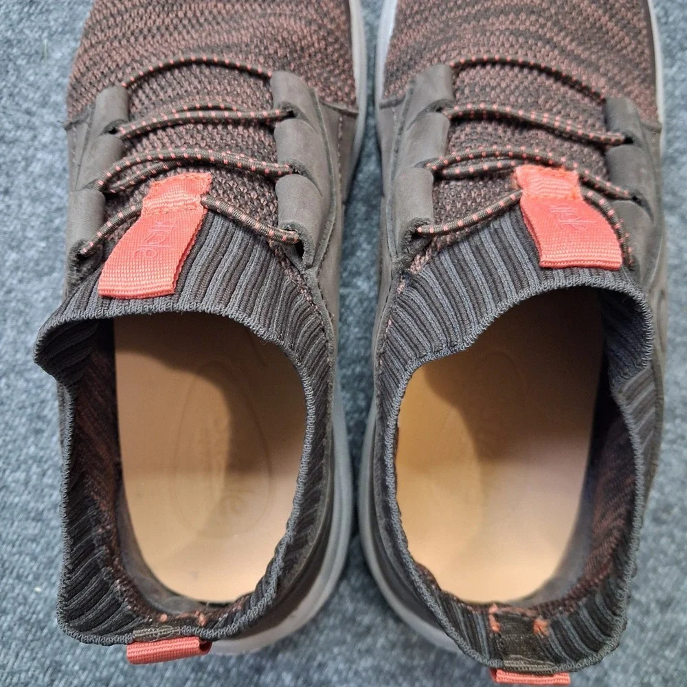 Strole Eastridge S869W Womens 8 Brown Leather Knit Walking Shoes SoftStride Sole